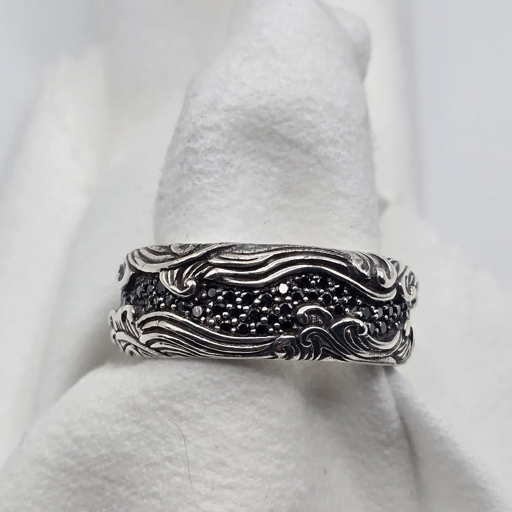 David Yurman Intricate Silver Men's Band - Picture 3 of 10